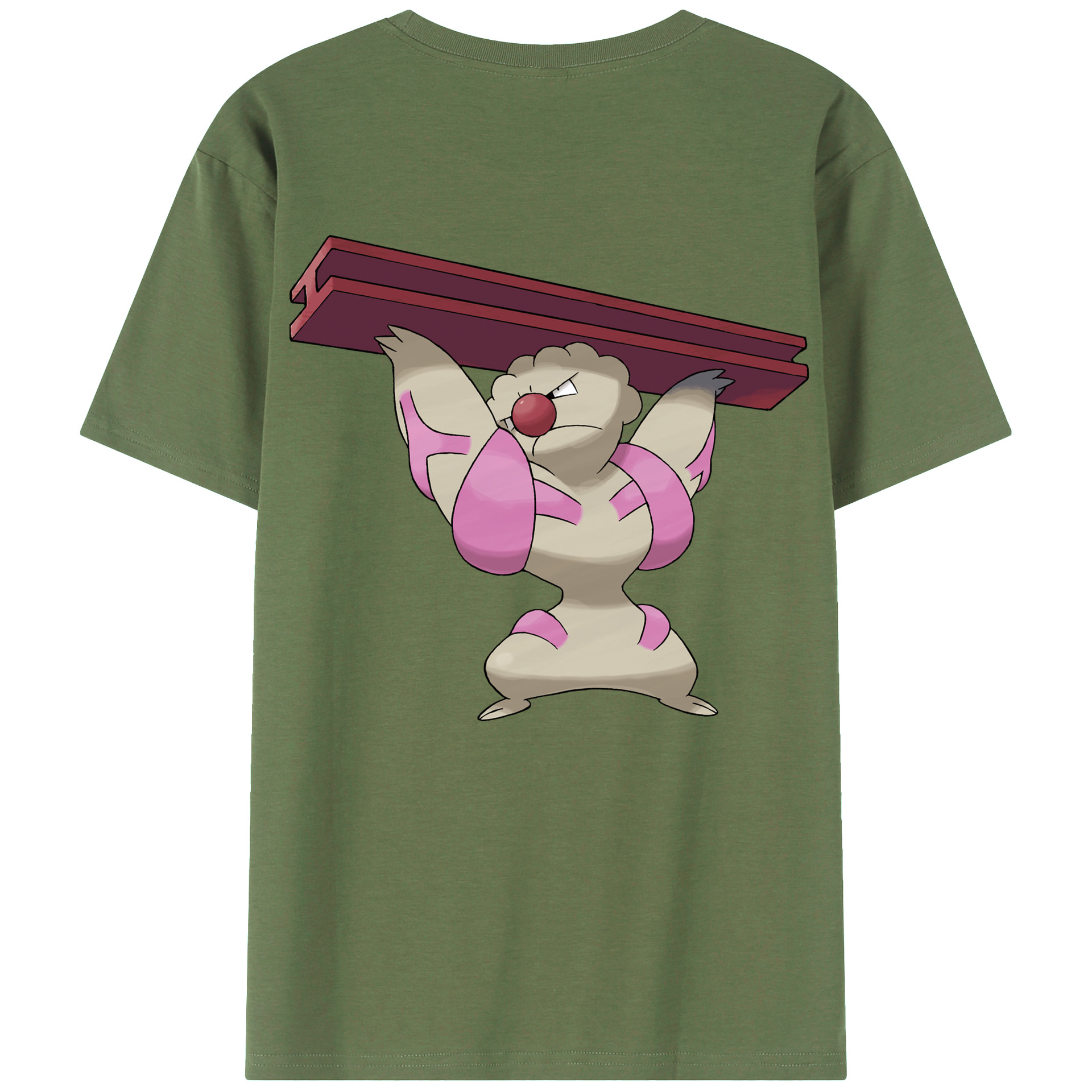 （画像用） ポケットモンスター Pokémon 綿100％ メンズ半袖Tシャツ（バックプリント） 通気性